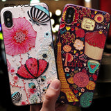 Eqvvol Cute 3D Emboss Cartoon Patterned Phone Case