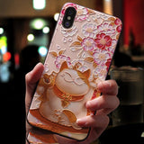 Eqvvol Cute 3D Emboss Cartoon Patterned Phone Case