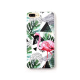 Candy Color Leaf Print Phone Case