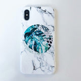 Candy Color Leaf Print Phone Case