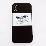 Candy Color Leaf Print Phone Case