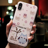 Eqvvol Cute 3D Emboss Cartoon Patterned Phone Case
