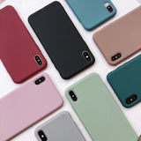 LACK Solid Color Silicone Couples Cases
