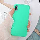 LACK Solid Color Silicone Couples Cases