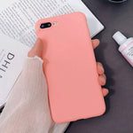 LACK Solid Color Silicone Couples Cases