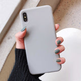 LACK Solid Color Silicone Couples Cases