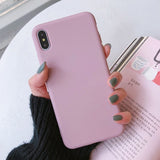 LACK Solid Color Silicone Couples Cases