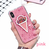 Liquid Heart Glitter Smile Face Clouds Phone Case