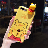 Super cute 3D Minnie Winnie bear Pooh Stitch silicone phone case