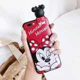 Super cute 3D Minnie Winnie bear Pooh Stitch silicone phone case