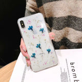 Real Flowers Dried Flowers Soft TPU Phone Case
