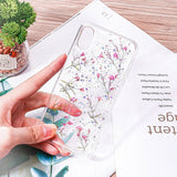 Real Flowers Dried Flowers Soft TPU Phone Case